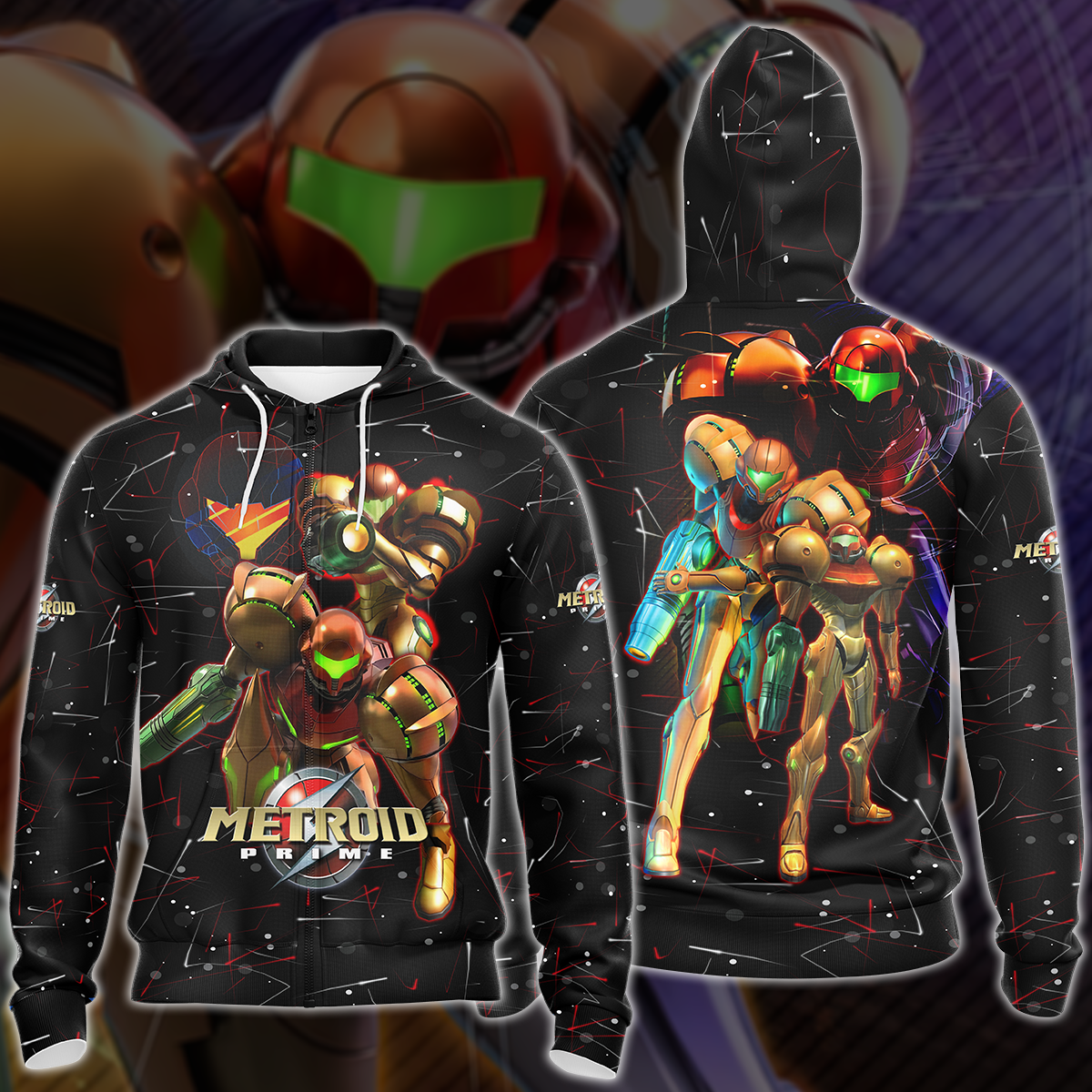 Metroid Prime Remastered Video Game 3D All Over Printed T-shirt Tank Top Zip Hoodie Pullover Hoodie Hawaiian Shirt Beach Shorts Jogger Zip Hoodie S