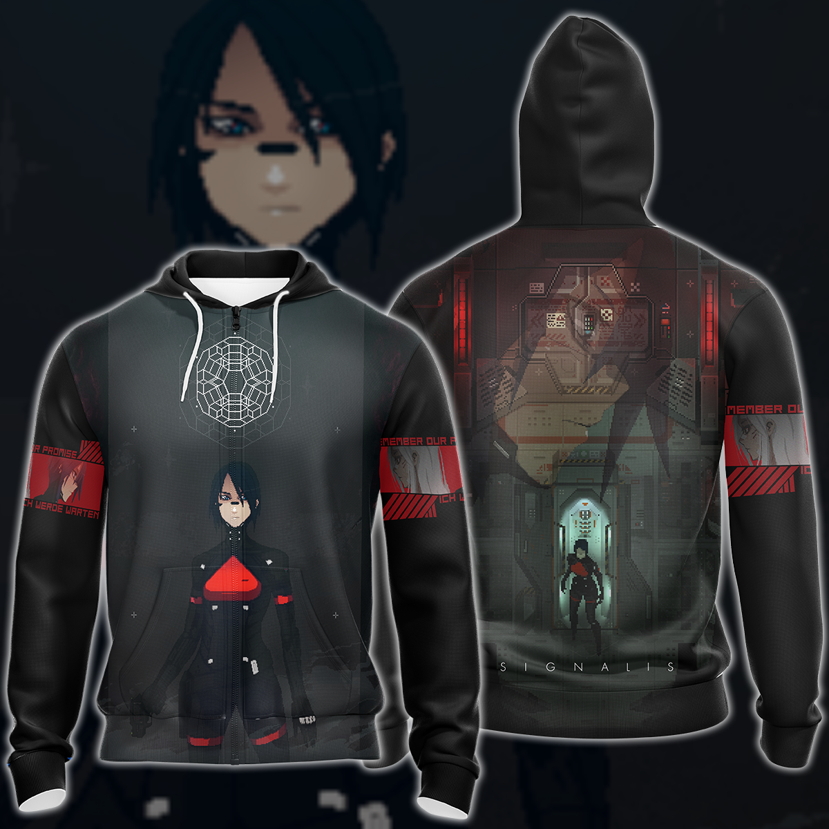 Signalis Video Game 3D All Over Printed T-shirt Tank Top Zip Hoodie Pullover Hoodie Hawaiian Shirt Beach Shorts Jogger Zip Hoodie S