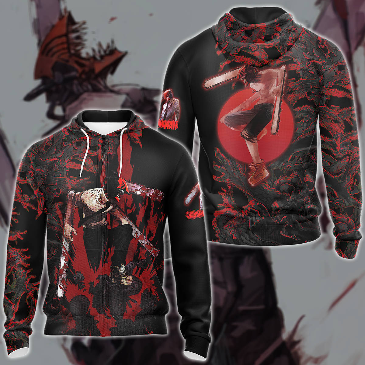 Chainsaw Man Anime Anime Manga 3D All Over Printed T-shirt Tank Top Zip Hoodie Pullover Hoodie Hawaiian Shirt Beach Shorts Jogger Zip Hoodie S