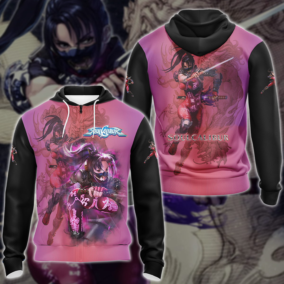 Soul Calibur Video Game 3D All Over Printed T-shirt Tank Top Zip Hoodie Pullover Hoodie Hawaiian Shirt Beach Shorts Jogger Zip Hoodie S