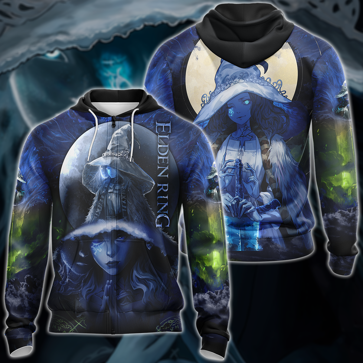 Elden Ring Ranni The Witch (Renna) Video Game 3D All Over Print T-shirt Tank Top Zip Hoodie Pullover Hoodie Hawaiian Shirt Beach Shorts Jogger Zip Hoodie S