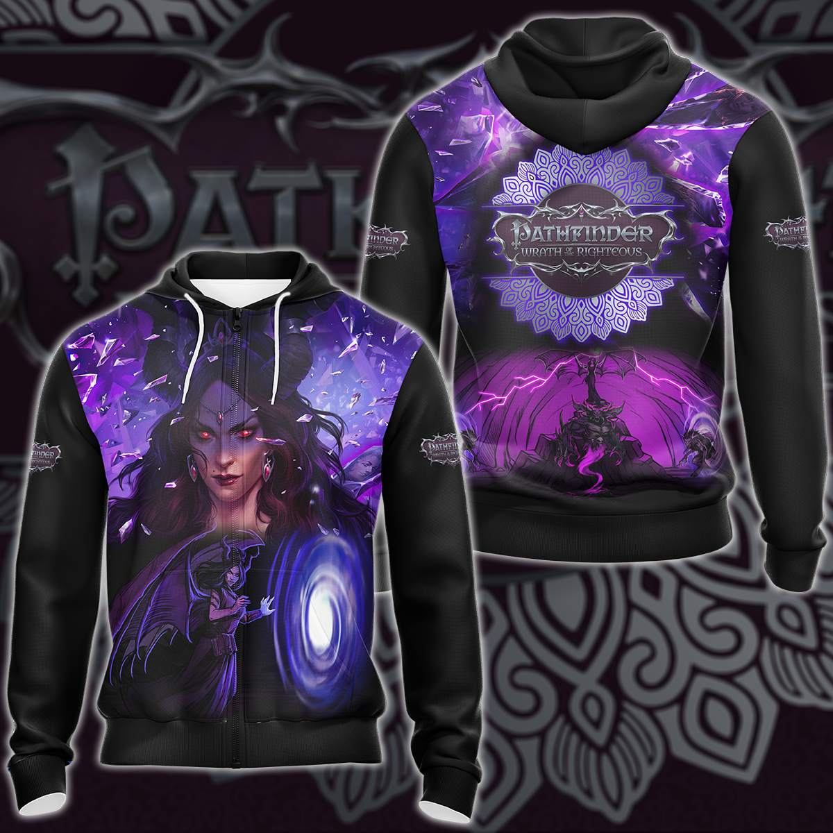 Pathfinder: Wrath of the Righteous Video Game 3D All Over Printed T-shirt Tank Top Zip Hoodie Pullover Hoodie Hawaiian Shirt Beach Shorts Jogger Zip Hoodie S