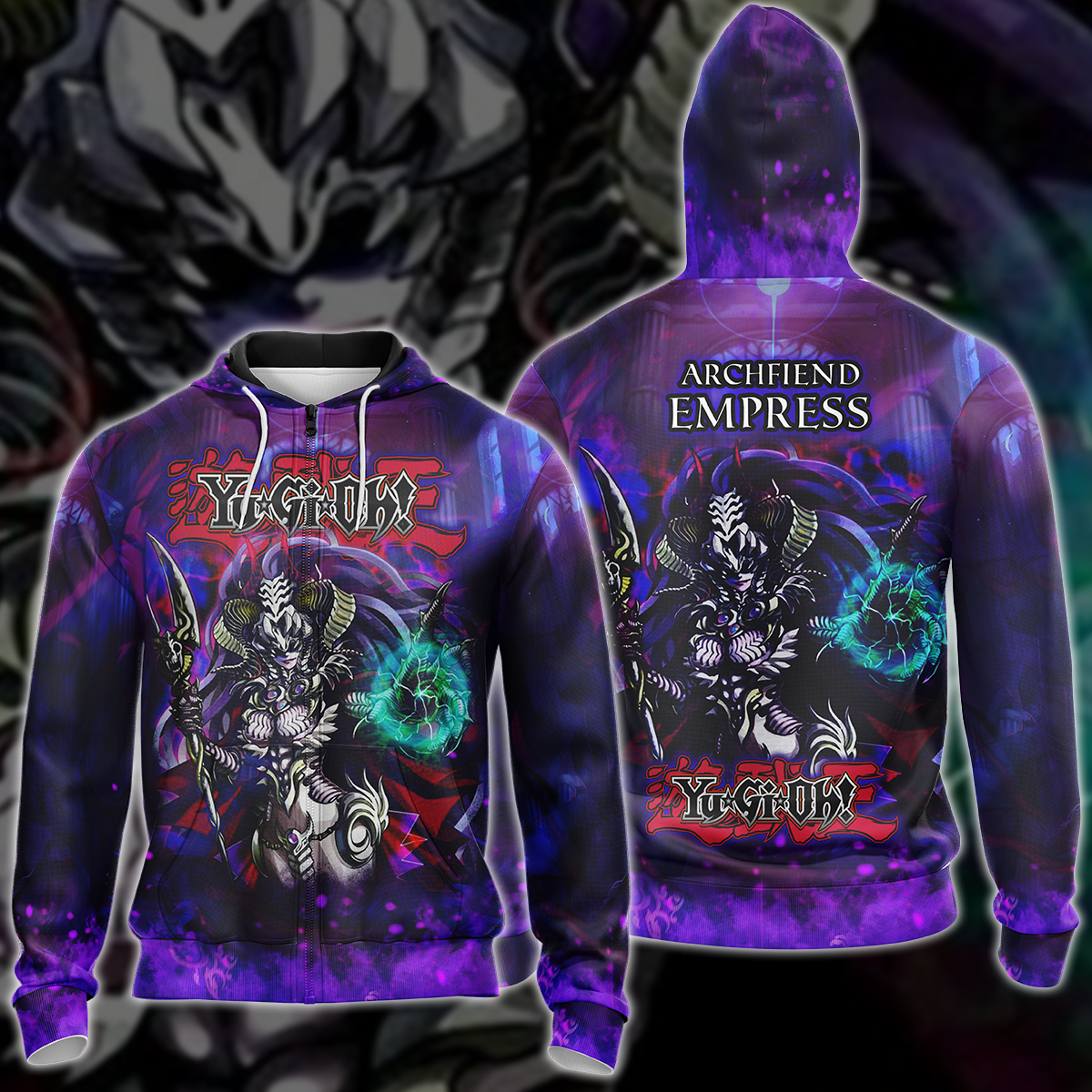 Yu-Gi-Oh! Archfiend Empress Video Game 3D All Over Print T-shirt Tank Top Zip Hoodie Pullover Hoodie Hawaiian Shirt Beach Shorts Jogger Zip Hoodie S