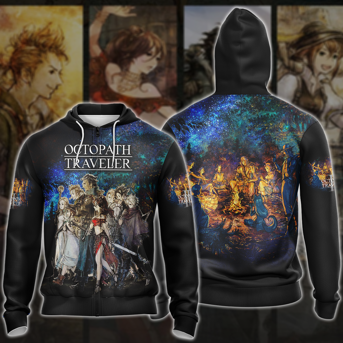 Octopath Traveler II Video Game 3D All Over Printed T-shirt Tank Top Zip Hoodie Pullover Hoodie Hawaiian Shirt Beach Shorts Jogger Zip Hoodie S