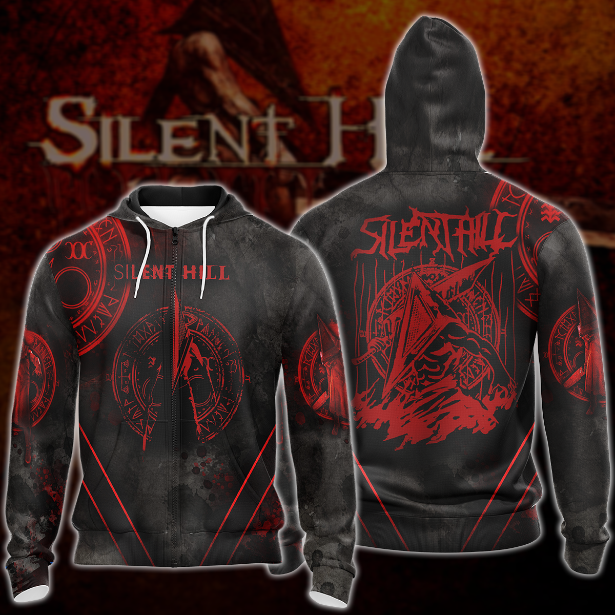 Silent Hill Video Game 3D All Over Printed T-shirt Tank Top Zip Hoodie Pullover Hoodie Hawaiian Shirt Beach Shorts Jogger Zip Hoodie S