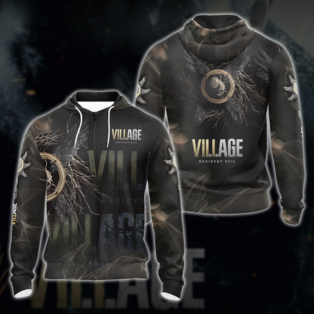 Resident Evil Village All Over Print T-shirt Tank Top Zip Hoodie Pullover Hoodie Hawaiian Shirt Zip Hoodie S