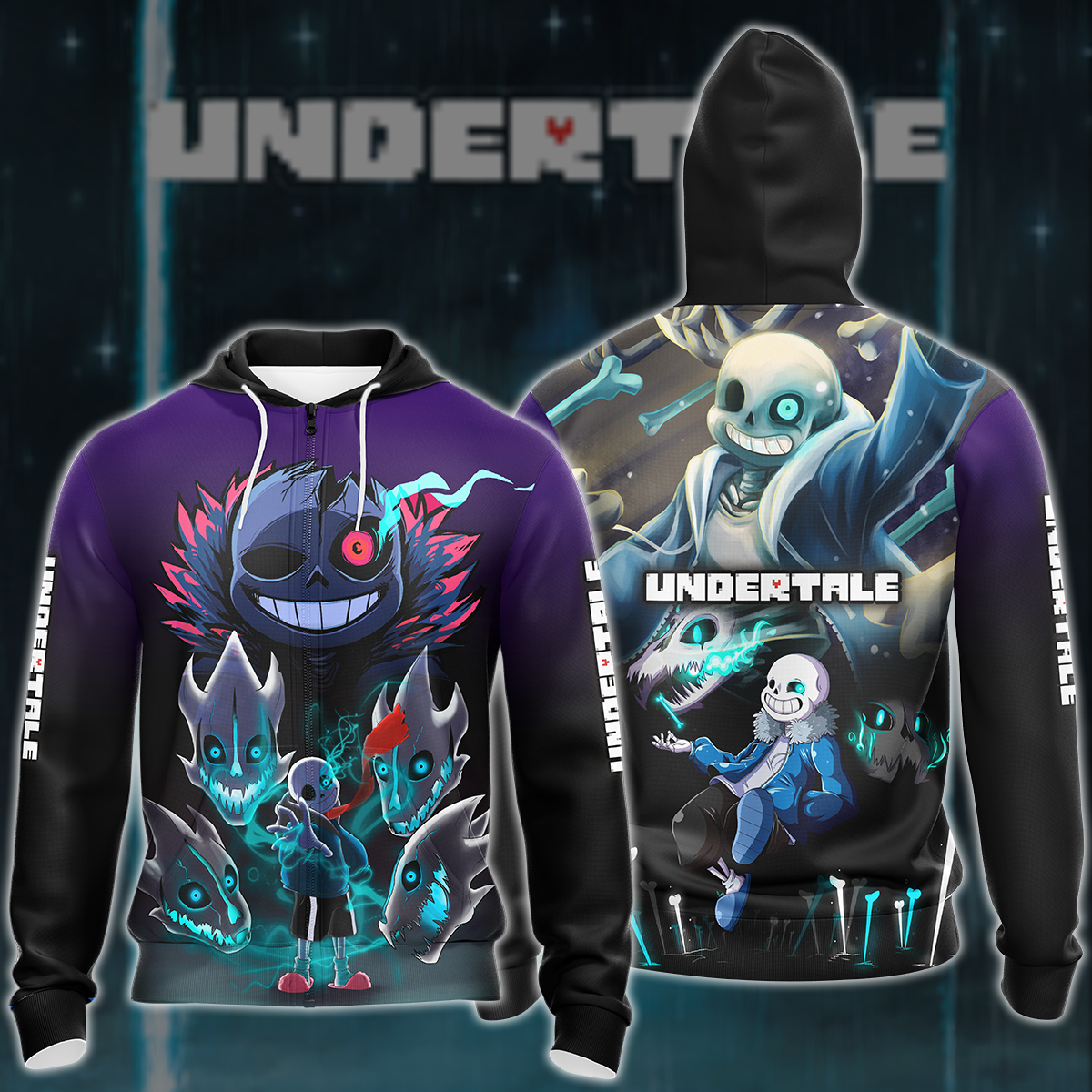 Undertale Video Game 3D All Over Printed T-shirt Tank Top Zip Hoodie Pullover Hoodie Hawaiian Shirt Beach Shorts Joggers Zip Hoodie S