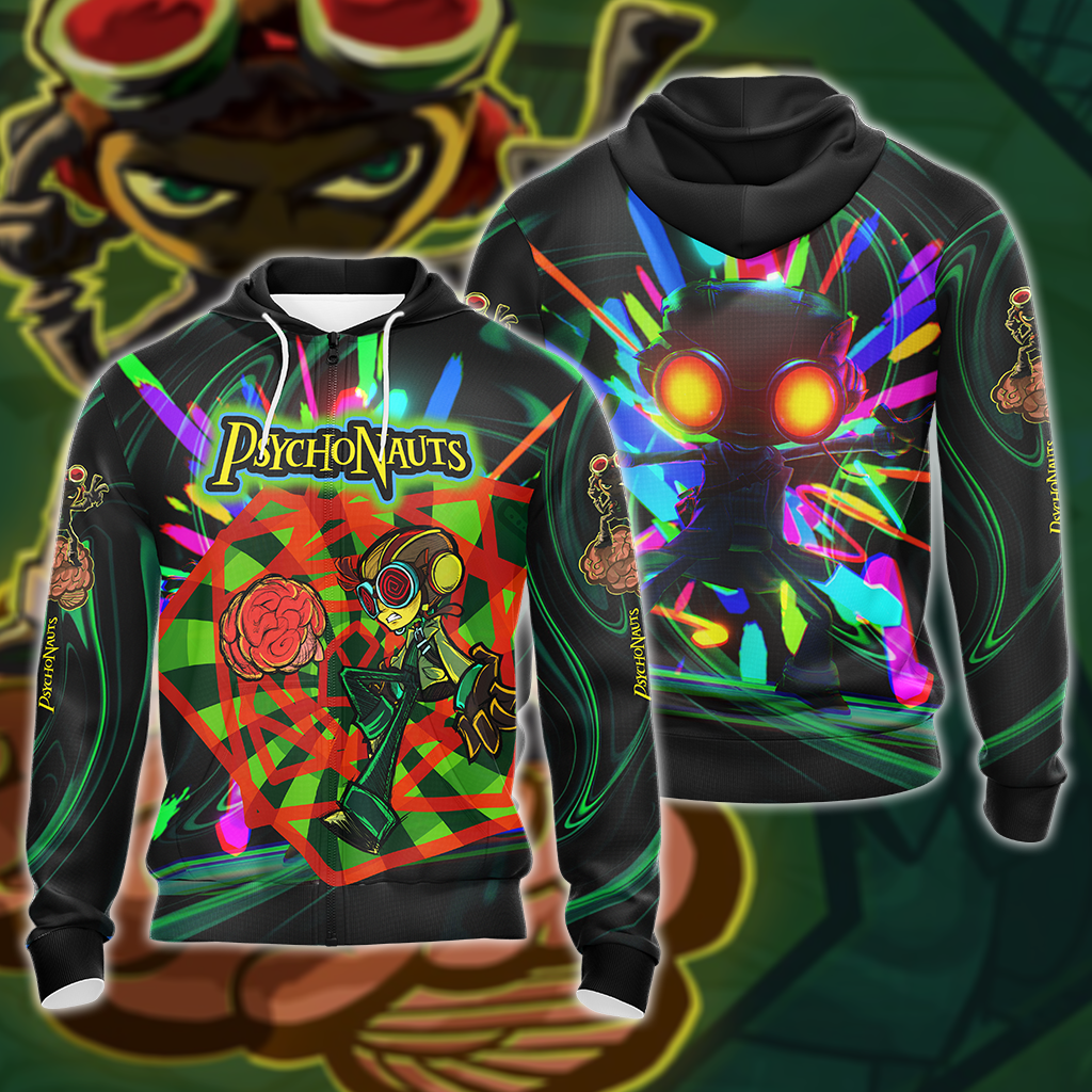 Psychonauts 2 3D All Over Print T-shirt Tank Top Zip Hoodie Pullover Hoodie Hawaiian Shirt Beach Shorts Jogger Zip Hoodie S