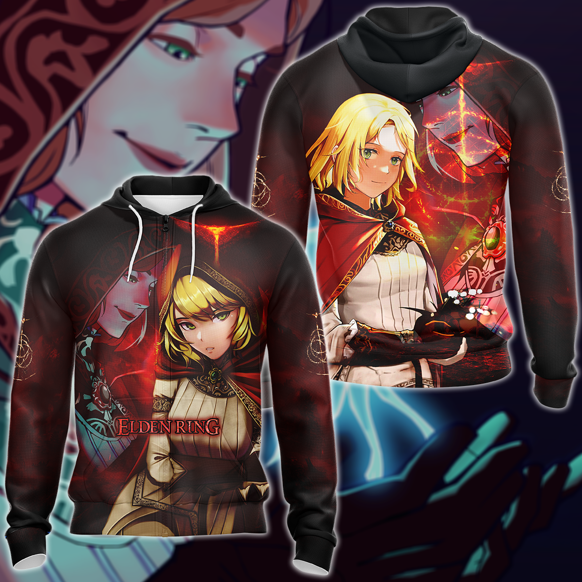 Elden Ring Roderika Video Game 3D All Over Print T-shirt Tank Top Zip Hoodie Pullover Hoodie Hawaiian Shirt Beach Shorts Jogger Zip Hoodie S