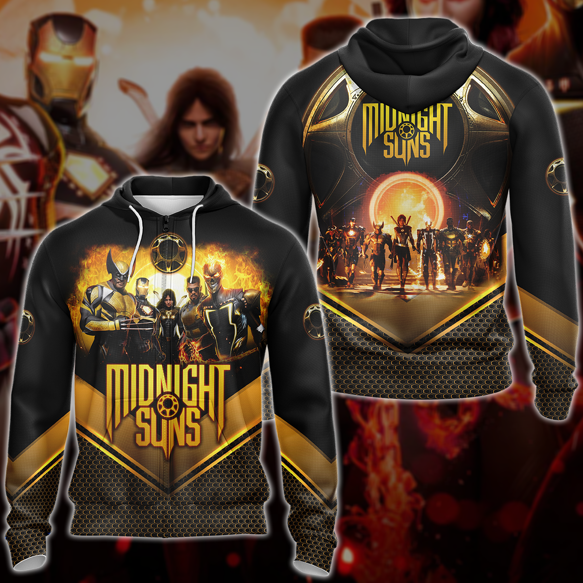 Midnight Suns Video Game 3D All Over Printed T-shirt Tank Top Zip Hoodie Pullover Hoodie Hawaiian Shirt Beach Shorts Jogger Zip Hoodie S