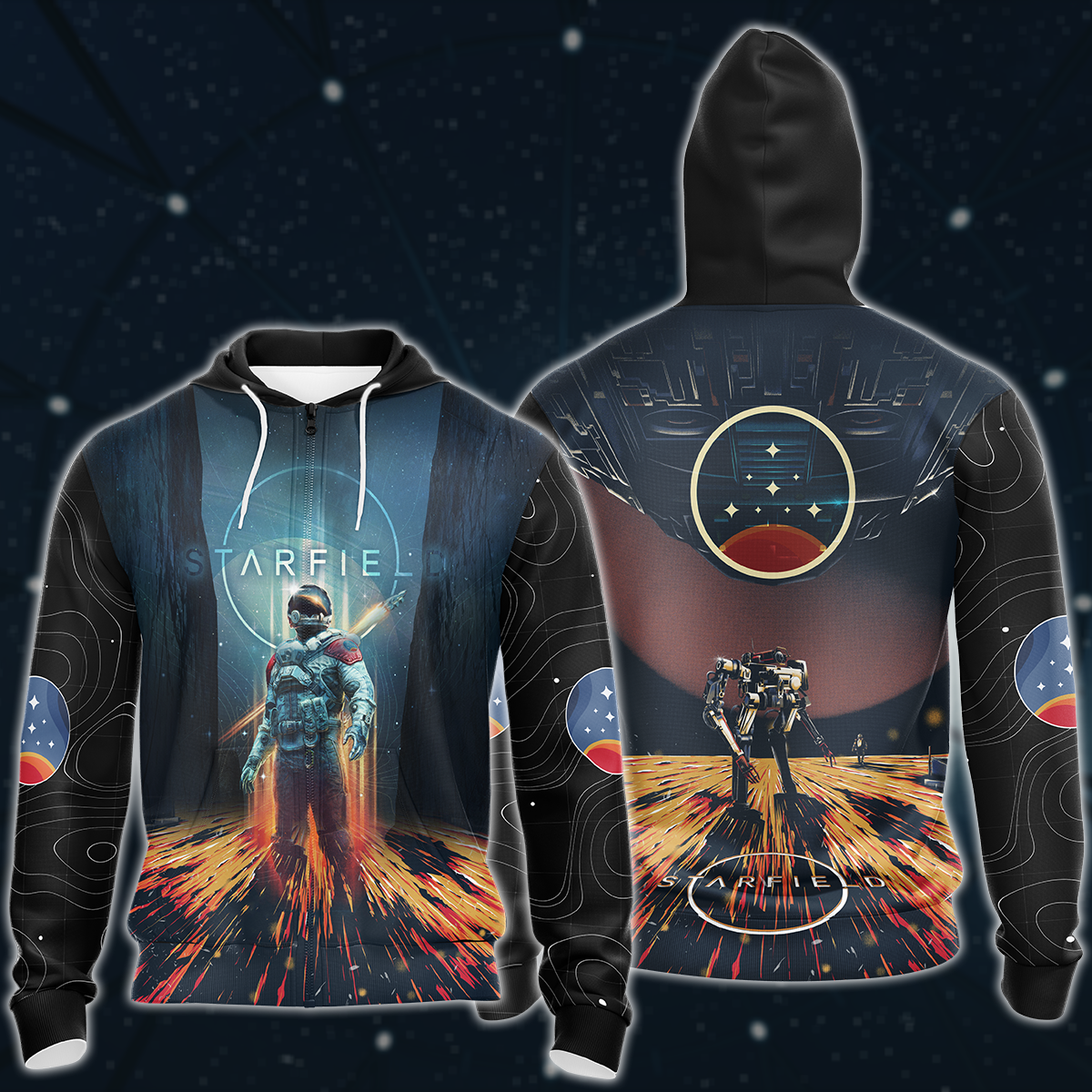 Starfield Video Game 3D All Over Printed T-shirt Tank Top Zip Hoodie Pullover Hoodie Hawaiian Shirt Beach Shorts Joggers Zip Hoodie S