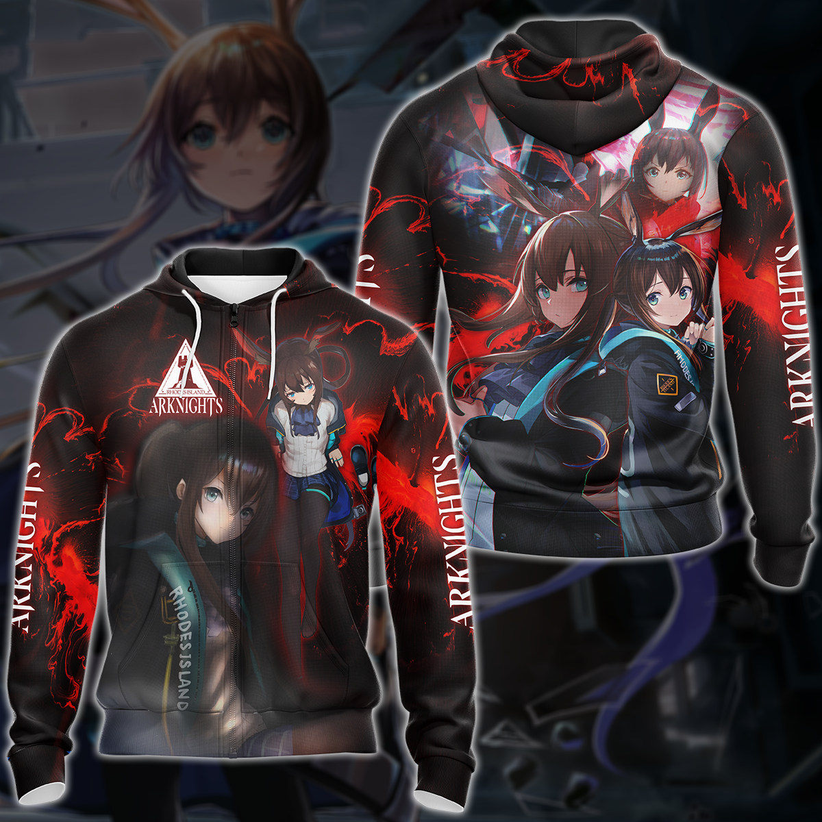 Arknights Video Game 3D All Over Print T-shirt Tank Top Zip Hoodie Pullover Hoodie Hawaiian Shirt Beach Shorts Jogger Zip Hoodie S