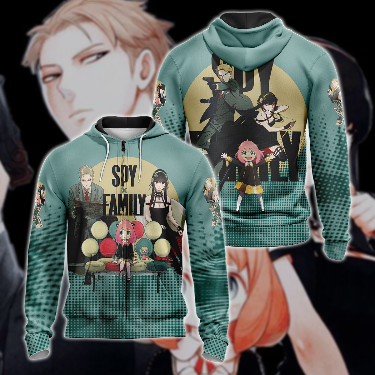 Spy x Family 3D All Over Print T-shirt Tank Top Zip Hoodie Pullover Hoodie Hawaiian Shirt Beach Shorts Jogger Zip Hoodie S