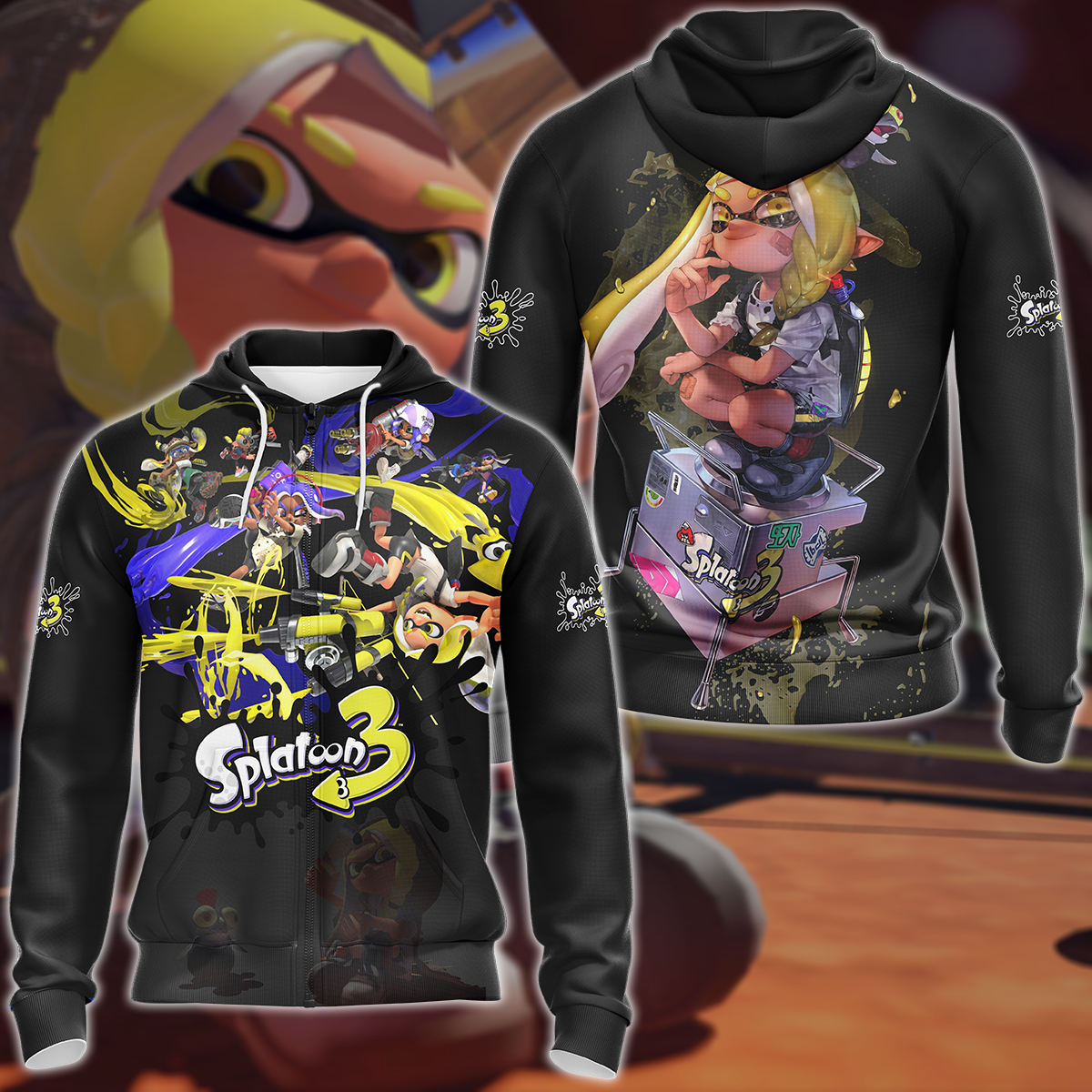 Splatoon 3 Video Game 3D All Over Print T-shirt Tank Top Zip Hoodie Pullover Hoodie Hawaiian Shirt Beach Shorts Jogger Zip Hoodie S
