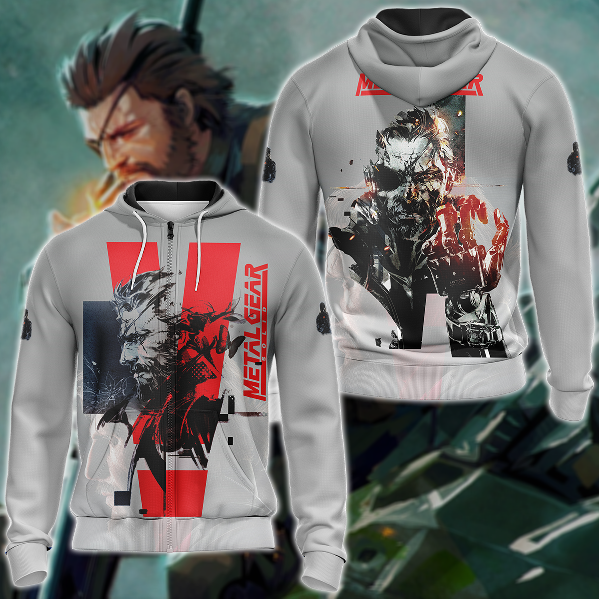 Metal Gear Solid Video Game 3D All Over Print T-shirt Tank Top Zip Hoodie Pullover Hoodie Hawaiian Shirt Beach Shorts Jogger Zip Hoodie S