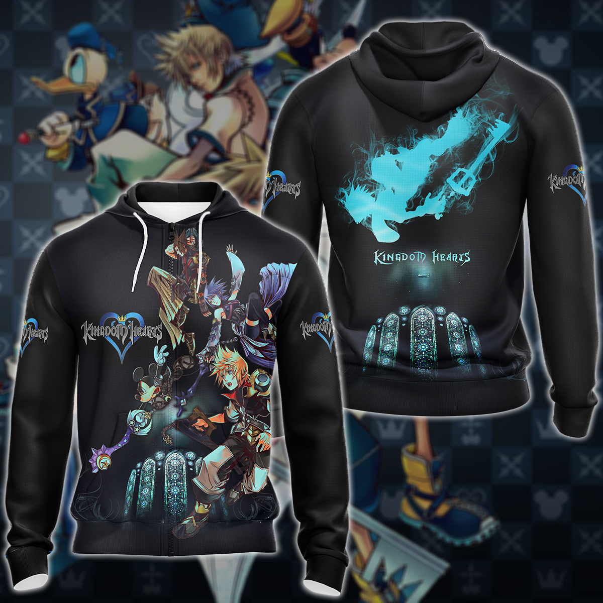Kingdom Hearts Video Game 3D All Over Print T-shirt Tank Top Zip Hoodie Pullover Hoodie Hawaiian Shirt Beach Shorts Jogger Zip Hoodie S