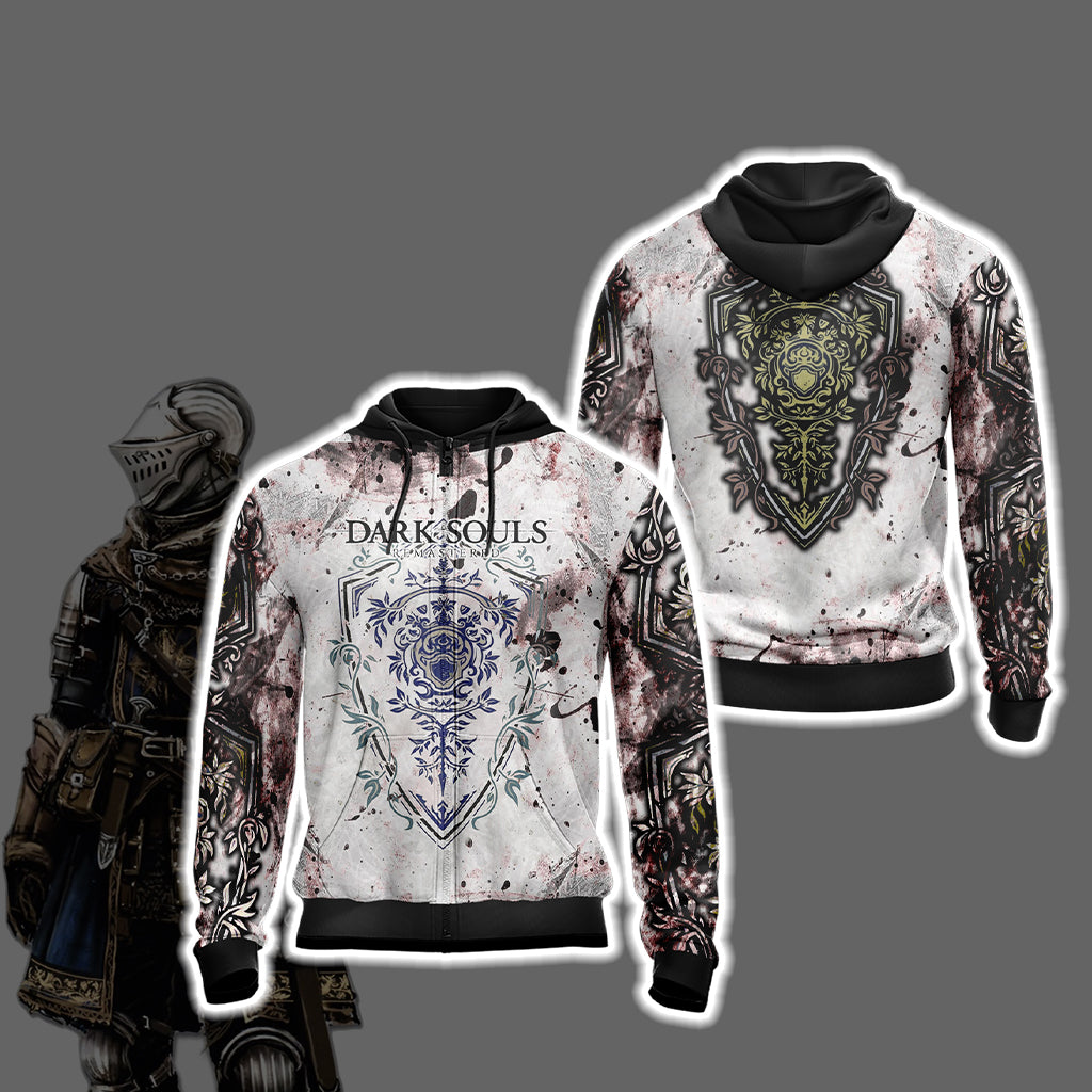 Dark Souls - Elite Knight Unisex 3D T-shirt Zip Hoodie XS