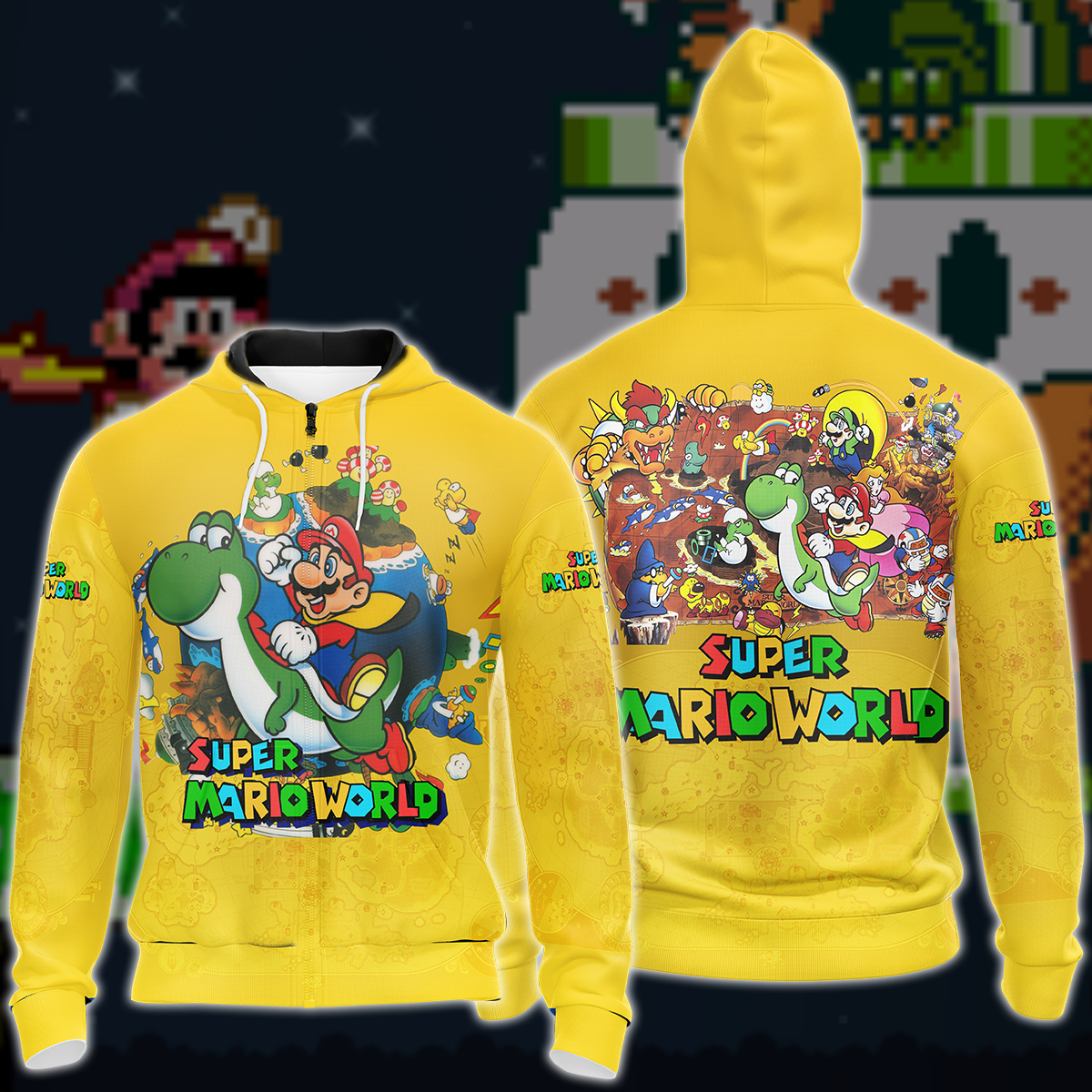 Super Mario World Video Game 3D All Over Printed T-shirt Tank Top Zip Hoodie Pullover Hoodie Hawaiian Shirt Beach Shorts Joggers Zip Hoodie S