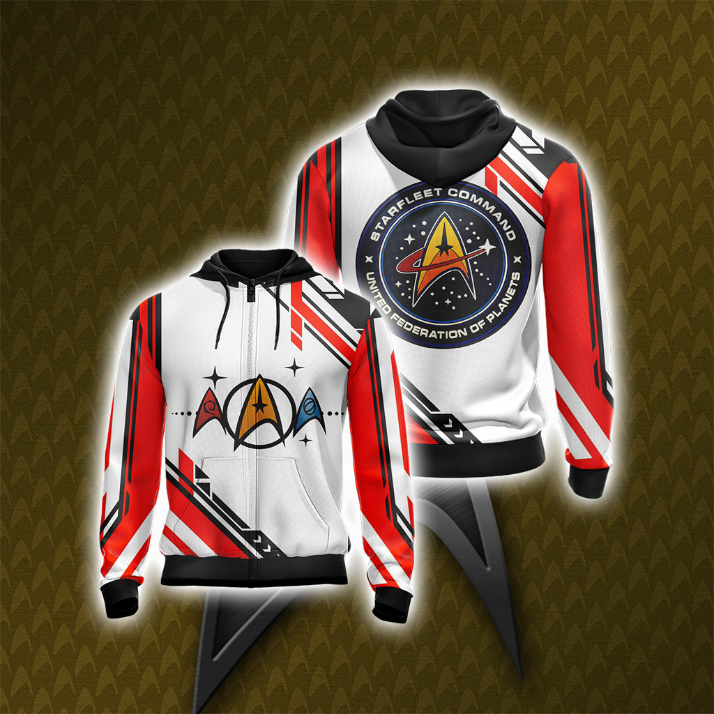 Star Trek - Starfleet Unisex 3D T-shirt Zip Hoodie XS
