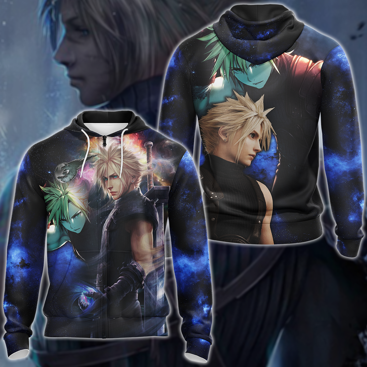Final Fantasy VII Tidus Video Game 3D All Over Print T-shirt Tank Top Zip Hoodie Pullover Hoodie Hawaiian Shirt Beach Shorts Jogger Zip Hoodie S