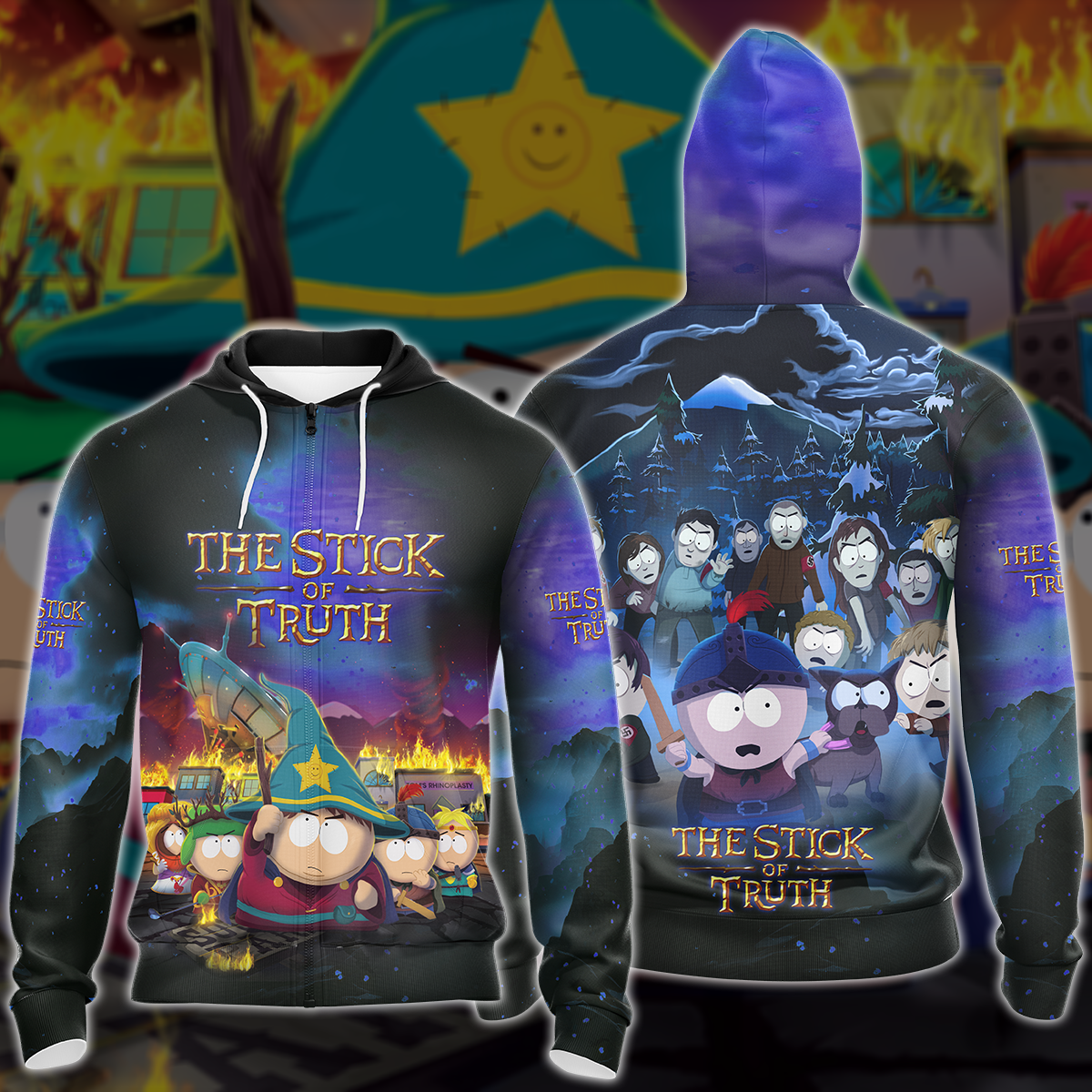 The Stick of Truth Video Game All-Over T-shirt Hoodie Tank Top Hawaiian Shirt Beach Shorts Joggers Zip Hoodie S