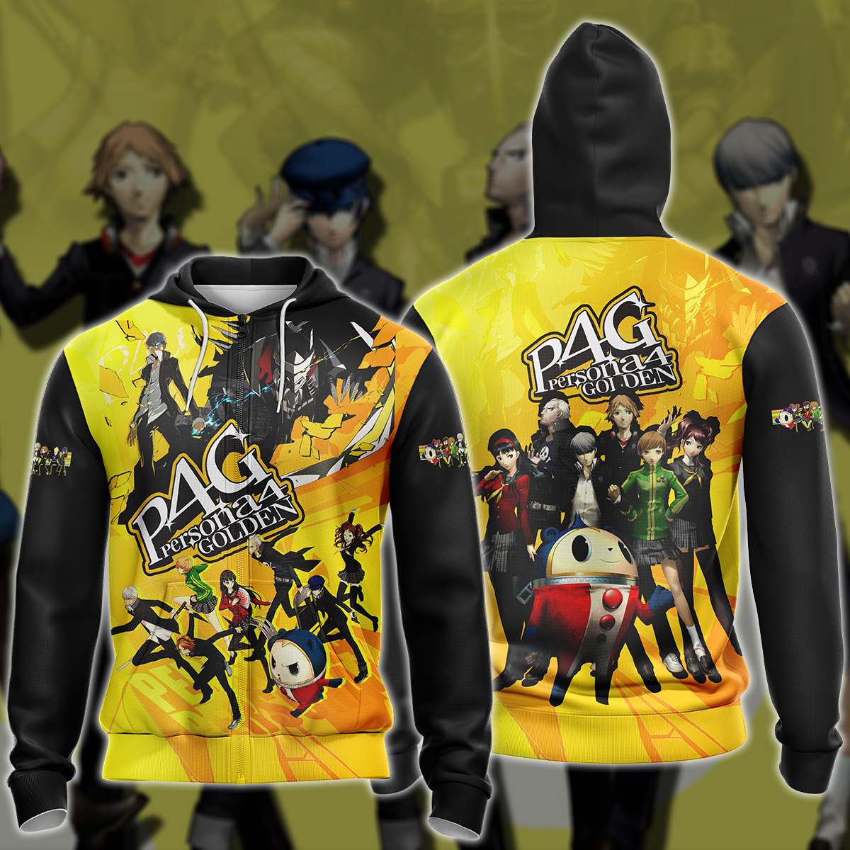 Persona 4 Golden Video Game 3D All Over Printed T-shirt Tank Top Zip Hoodie Pullover Hoodie Hawaiian Shirt Beach Shorts Jogger Zip Hoodie S
