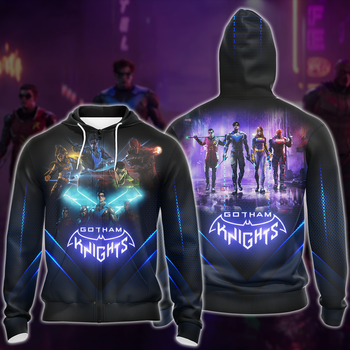 Gotham Knights Video Game 3D All Over Print T-shirt Tank Top Zip Hoodie Pullover Hoodie Hawaiian Shirt Beach Shorts Jogger Zip Hoodie S