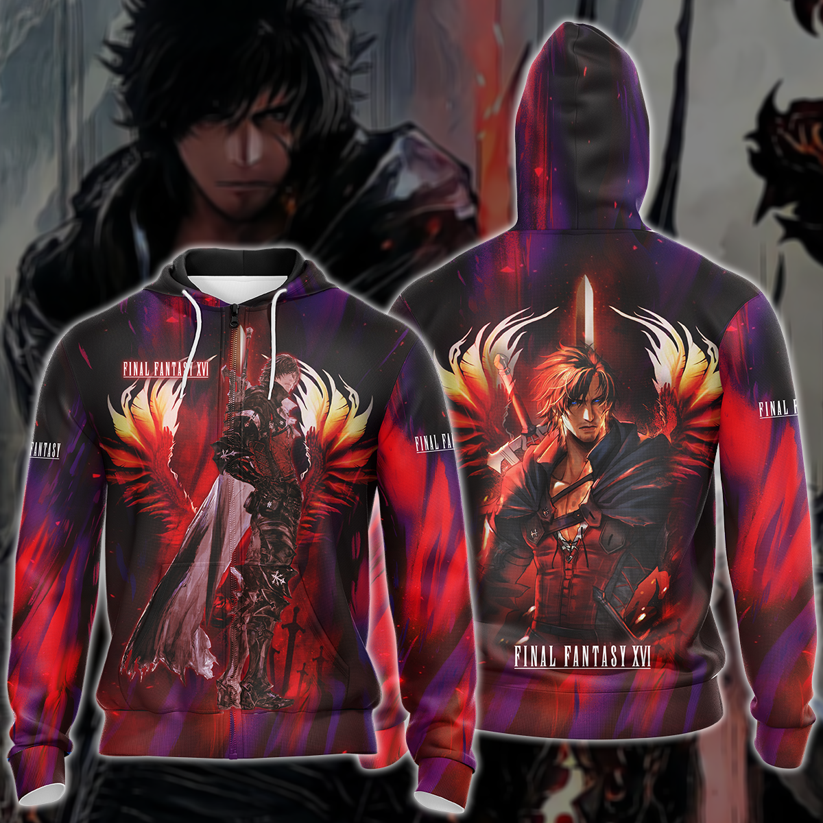 Final Fantasy XVI Video Game 3D All Over Printed T-shirt Tank Top Zip Hoodie Pullover Hoodie Hawaiian Shirt Beach Shorts Jogger Zip Hoodie S