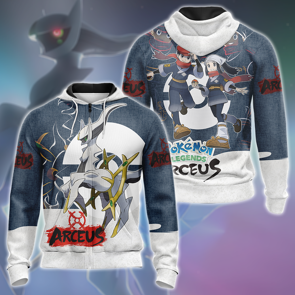 Pokémon Legends: Arceus 3D All Over Print T-shirt Tank Top Zip Hoodie Pullover Hoodie Hawaiian Shirt Beach Shorts Jogger Zip Hoodie S