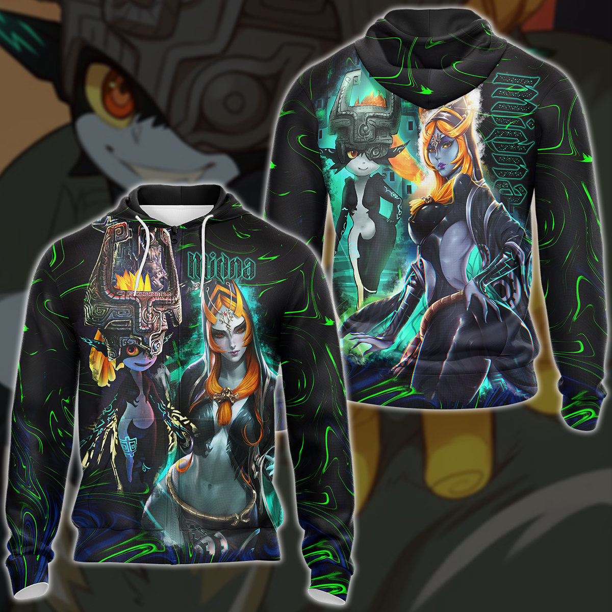 Legend of Zelda Midna Video Game 3D All Over Print T-shirt Tank Top Zip Hoodie Pullover Hoodie Hawaiian Shirt Beach Shorts Jogger Zip Hoodie S