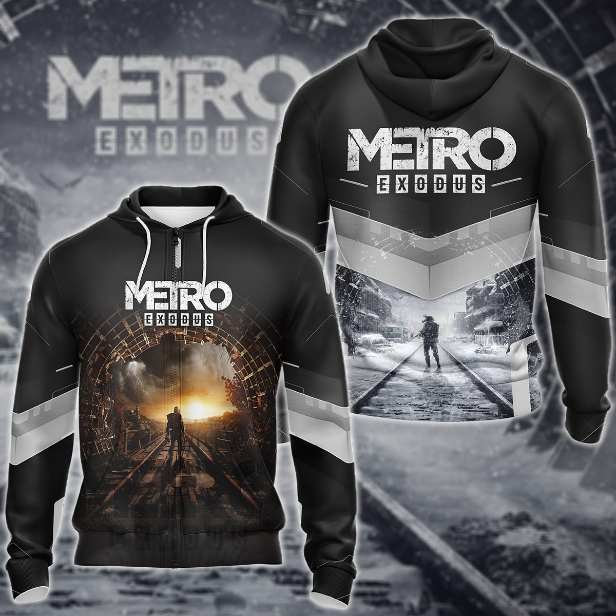 Metro Exodus Video Game 3D All Over Print T-shirt Tank Top Zip Hoodie Pullover Hoodie Hawaiian Shirt Beach Shorts Jogger Zip Hoodie S