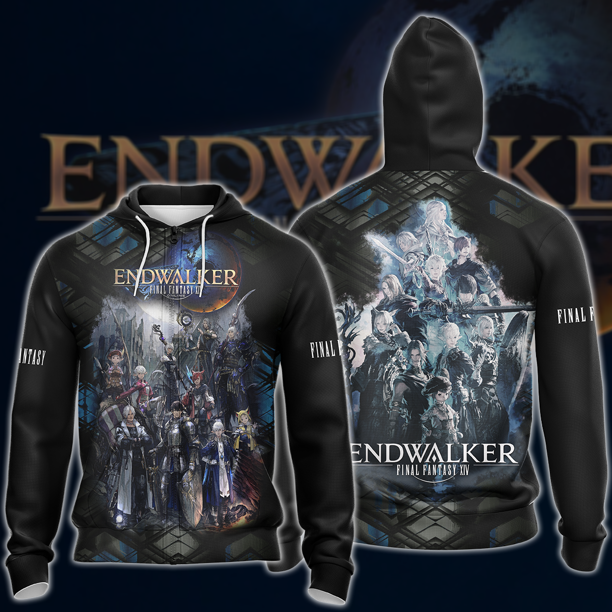Final Fantasy XIV: Endwalker Video Game 3D All Over Printed T-shirt Tank Top Zip Hoodie Pullover Hoodie Hawaiian Shirt Beach Shorts Jogger Zip Hoodie S
