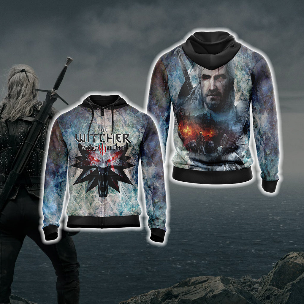The Witcher Wild Hunt Unisex 3D T-shirt Zip Hoodie XS