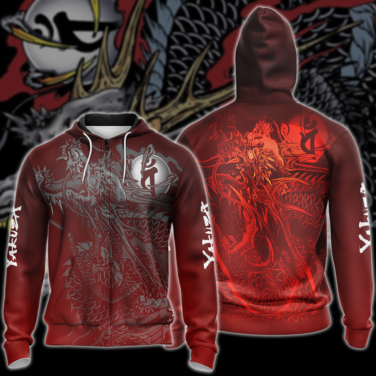 Yakuza Video Game 3D All Over Printed T-shirt Tank Top Zip Hoodie Pullover Hoodie Hawaiian Shirt Beach Shorts Jogger Zip Hoodie S