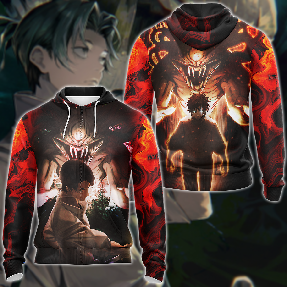 Jujutsu Kaisen Yuta & Cursed Rika 3D All Over Print T-shirt Tank Top Zip Hoodie Pullover Hoodie Hawaiian Shirt Beach Shorts Jogger Zip Hoodie S