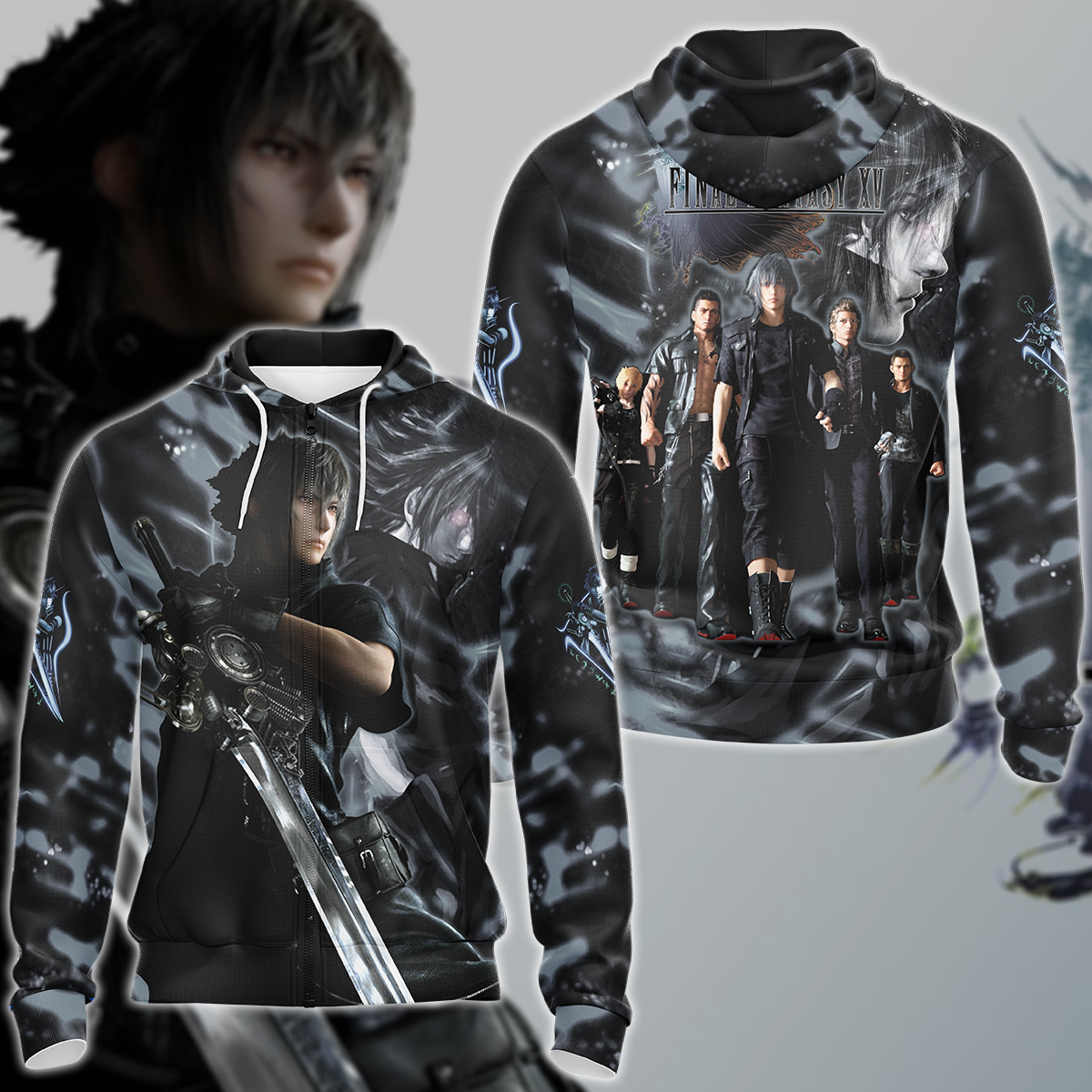 Final Fantasy XV Video Game 3D All Over Print T-shirt Tank Top Zip Hoodie Pullover Hoodie Hawaiian Shirt Beach Shorts Jogger Zip Hoodie S