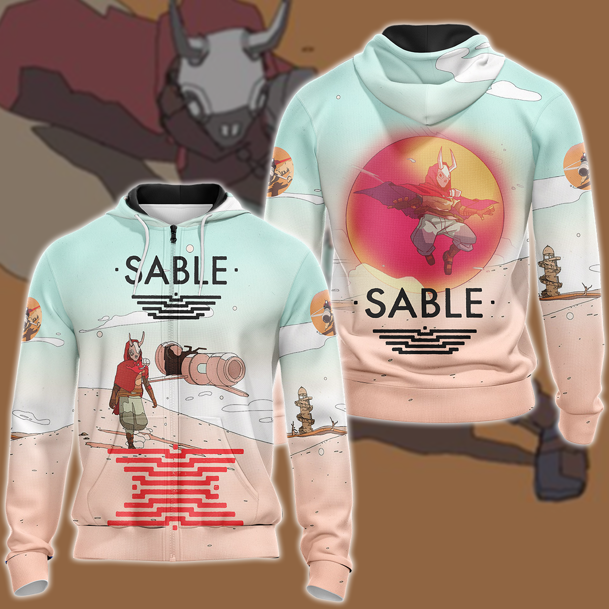 Sable Video Game 3D All Over Printed T-shirt Tank Top Zip Hoodie Pullover Hoodie Hawaiian Shirt Beach Shorts Jogger Zip Hoodie S