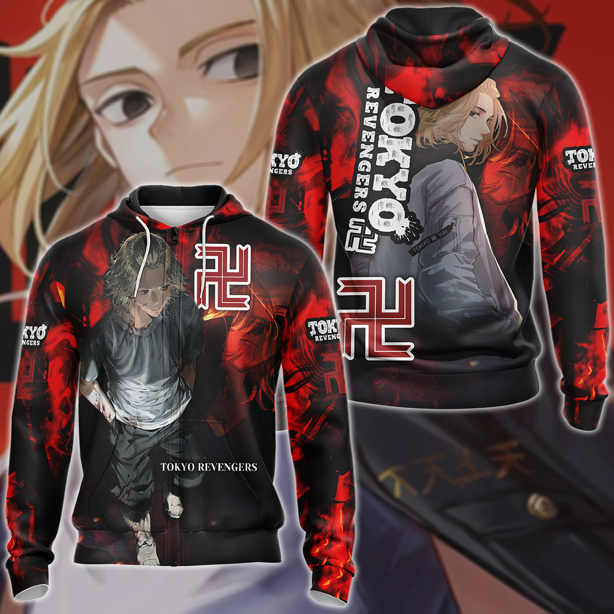 Tokyo Revengers 3D All Over Print T-shirt Tank Top Zip Hoodie Pullover Hoodie Hawaiian Shirt Beach Shorts Jogger Zip Hoodie S