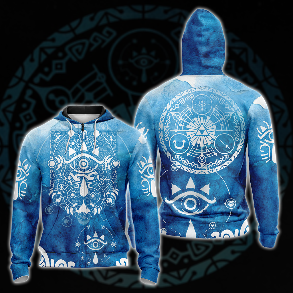The Legend of Zelda All Over Print T-shirt Tank Top Zip Hoodie Pullover Hoodie Zip Hoodie S
