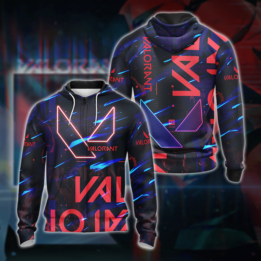 Valorant 3D All Over Print T-shirt Tank Top Zip Hoodie Pullover Hoodie Hawaiian Shirt Beach Shorts Jogger Zip Hoodie S
