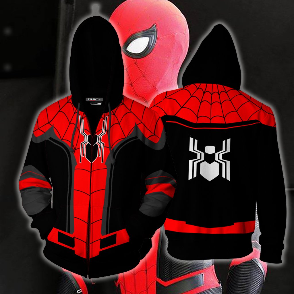 Spider-Man: Far From Home Cosplay Zip Up Hoodie Jacket XS