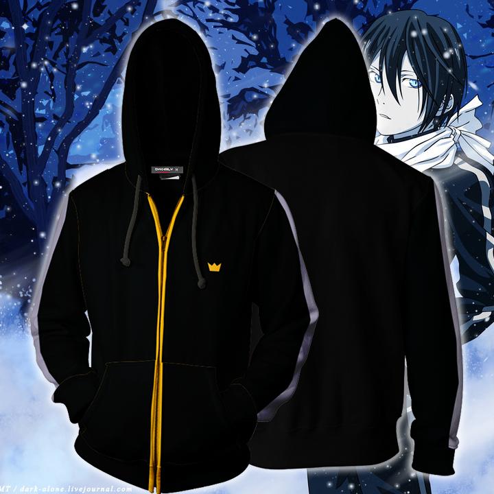 Noragami Yato Cosplay Zip Up Hoodie Jacket XS Version 1