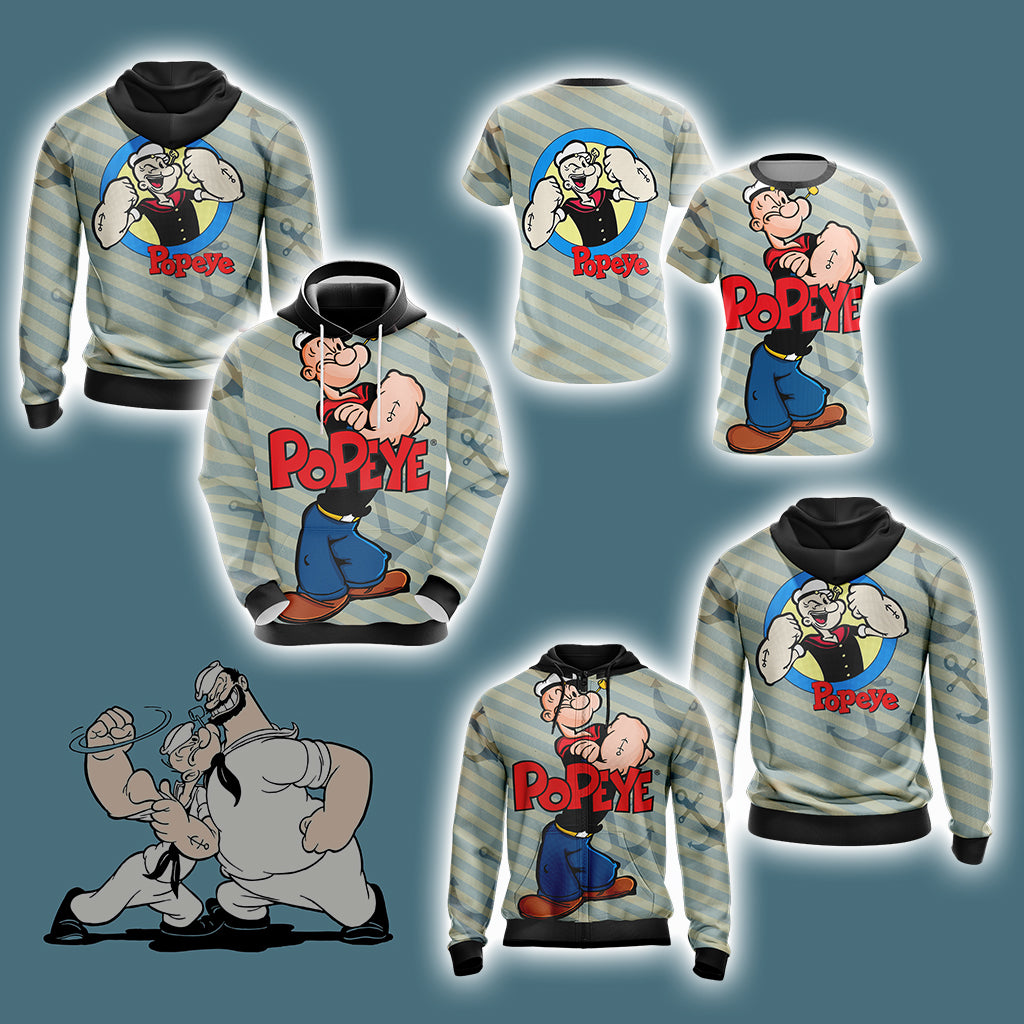 Popeye Characters New Unisex 3D T-shirt