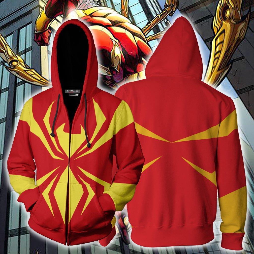 The Iron Spider Cosplay Zip Up Hoodie Jacket XS