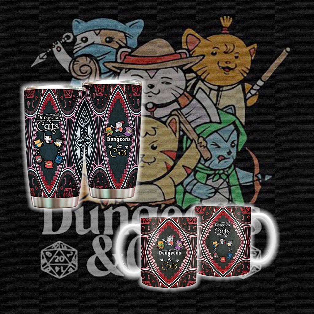 Dungeons And Cats 360 White Mug
