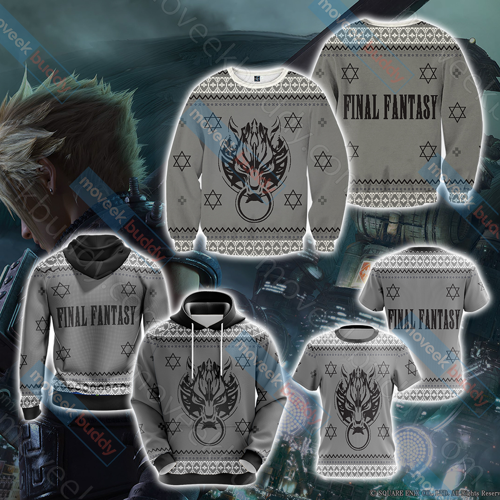 Final Fantasy VII - Cloud Christmas Style Unisex 3D Sweater