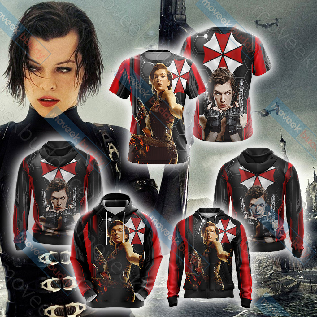 Resident Evil - Alice Unisex 3D T-shirt