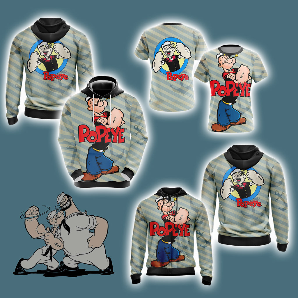 Popeye Characters New Unisex 3D T-shirt