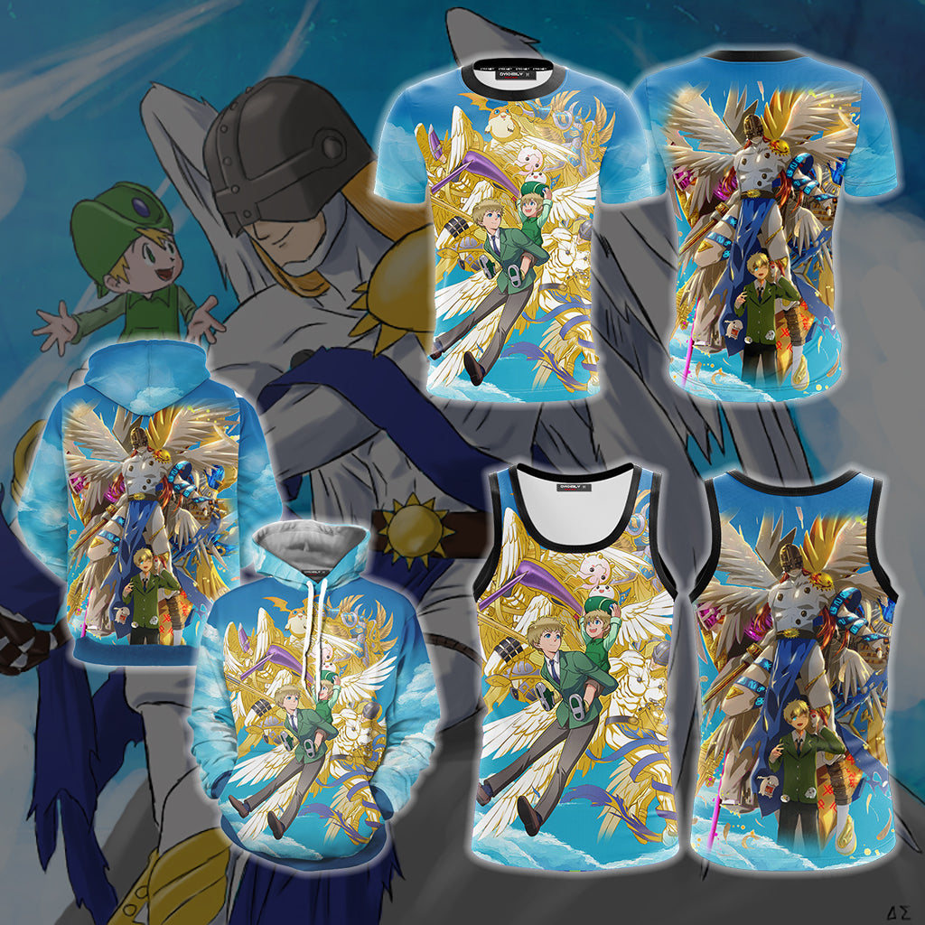 Digimon Takaishi Takeru And Angemon Unisex 3D T-shirt