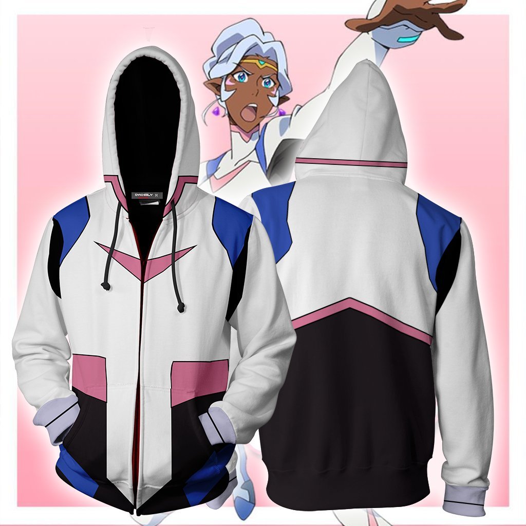 Princess Allura Voltron Legendary Defender Cosplay Zip Up Hoodie Jacket XS